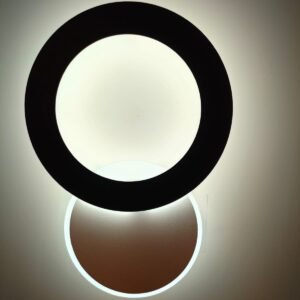 Applique Black and White Circular LED Light TEC-IQ695
